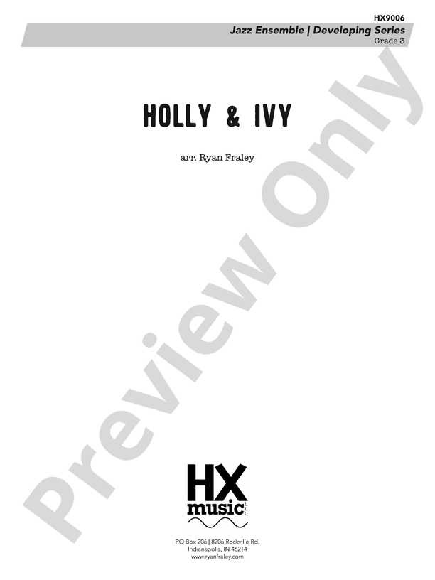 Holly & Ivy – Jazz Ensemble Conductor Score & Parts (Digital Download)
