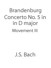 Brandenburg Concerto No. 5 in D major (Movement III) - Instrumental Ensemble (Digital Download)