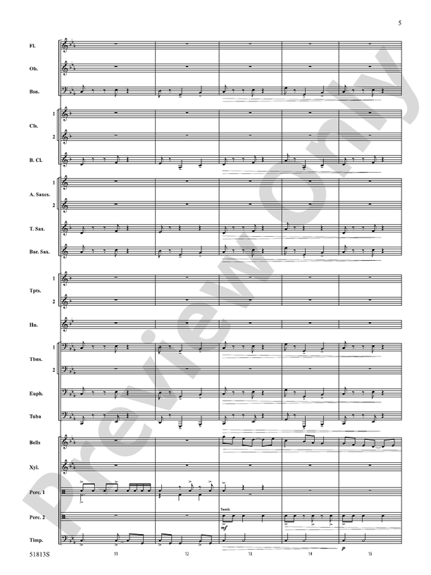On a Tear - Concert Band Conductor Score & Parts(Digital Download)