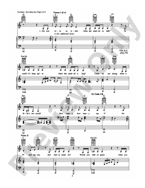 How Many Say I - Guitar TAB (Digital Download)