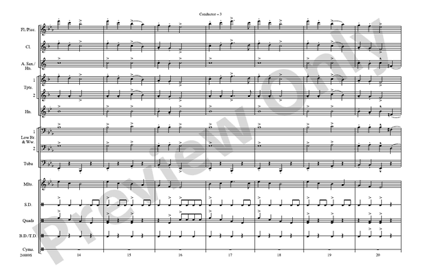 Cotton-Eyed Joe – Marching Band Conductor Score & Parts (Digital Download)