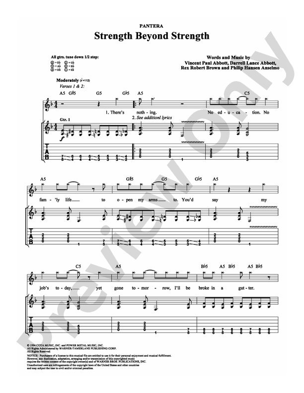Strength Beyond Strength - Guitar TAB (Digital Download)