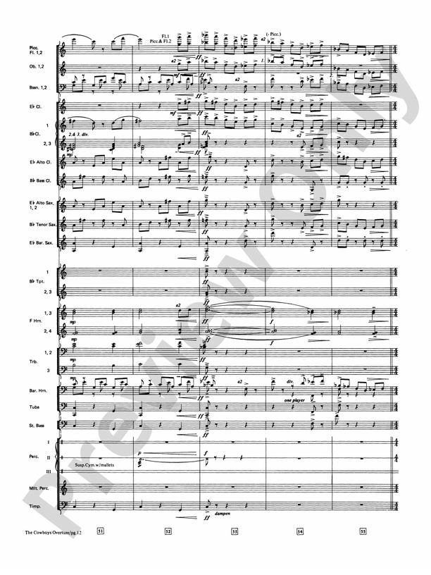 The Cowboys (Grade 4) - Concert Band Conductor Score & Parts (Digital Download)