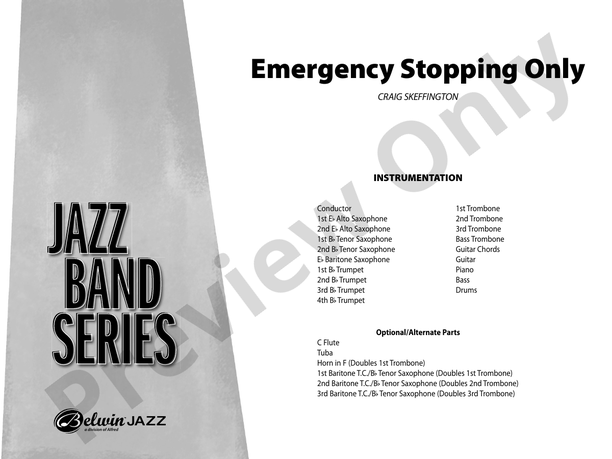 Emergency Stopping Only - Jazz Ensemble Conductor Score & Parts (Digital Download)