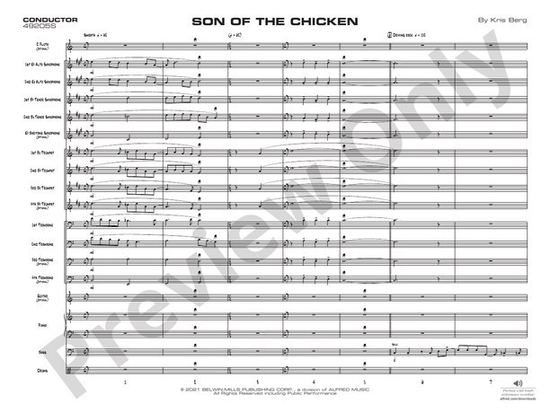 Son of the Chicken – Jazz Ensemble Conductor Score & Parts (Digital Download)