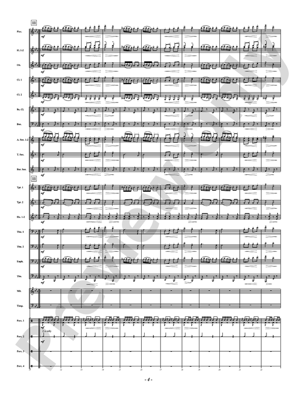 Midnight Fire Alarm - Concert Band Conductor Score & Parts (Digital Download)
