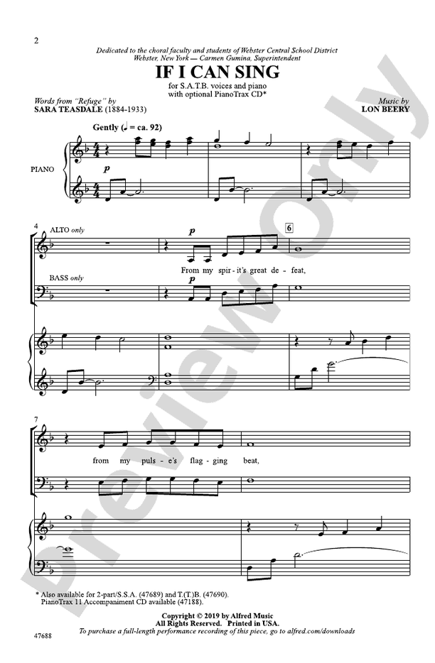 If I Can Sing – SATB Choral Octavo (Digital Download)