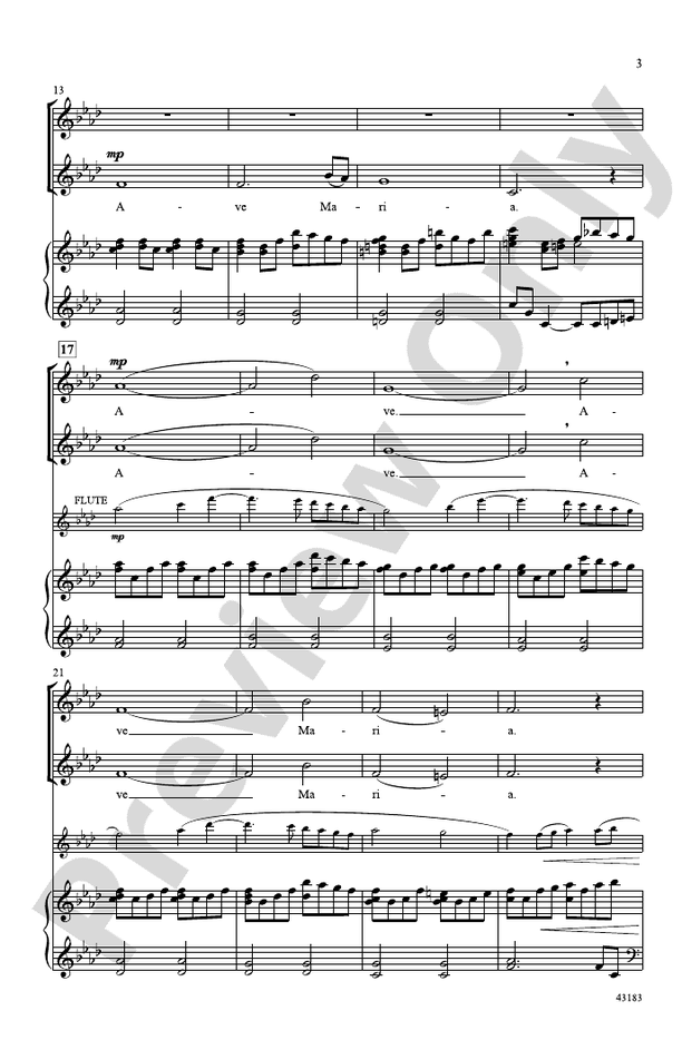 Ave Maria - Arr. Patrick M. Liebergen – SSA Choral Octavo (Digital Download)