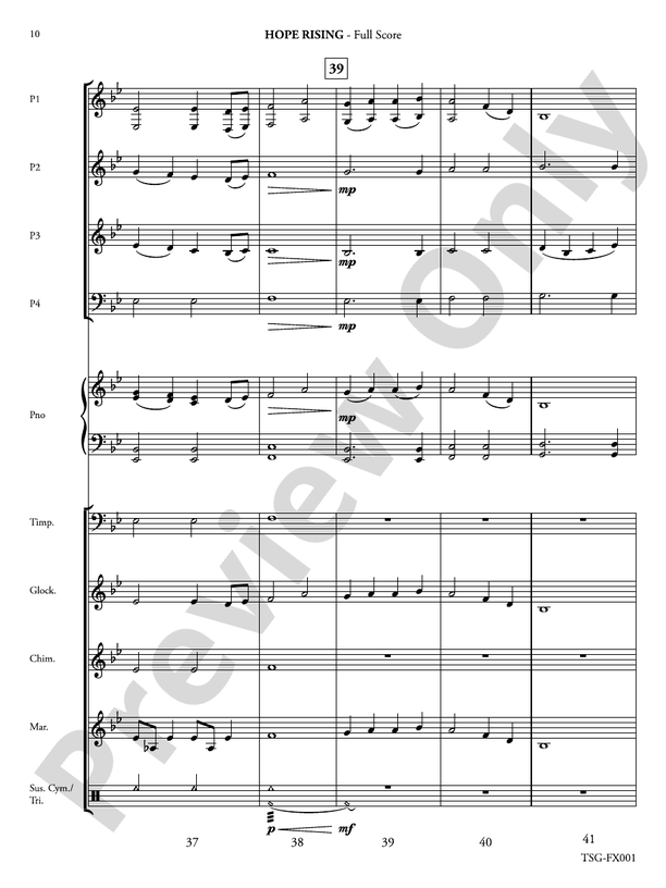 Hope Rising (Flexible Arrangement) - Concert Band Conductor Score & Parts (Digital Download)