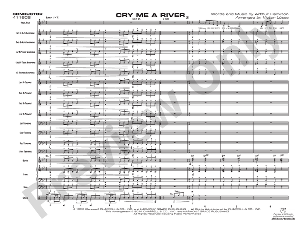 Cry Me a River - Jazz Ensemble Conductor Score & Parts (Digital Download)