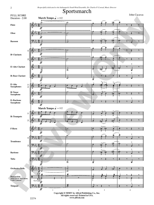 Sportsmarch - Concert Band Conductor Score & Parts (Digital Download)