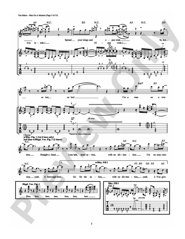 Man On A Mission - Guitar TAB (Digital Download)