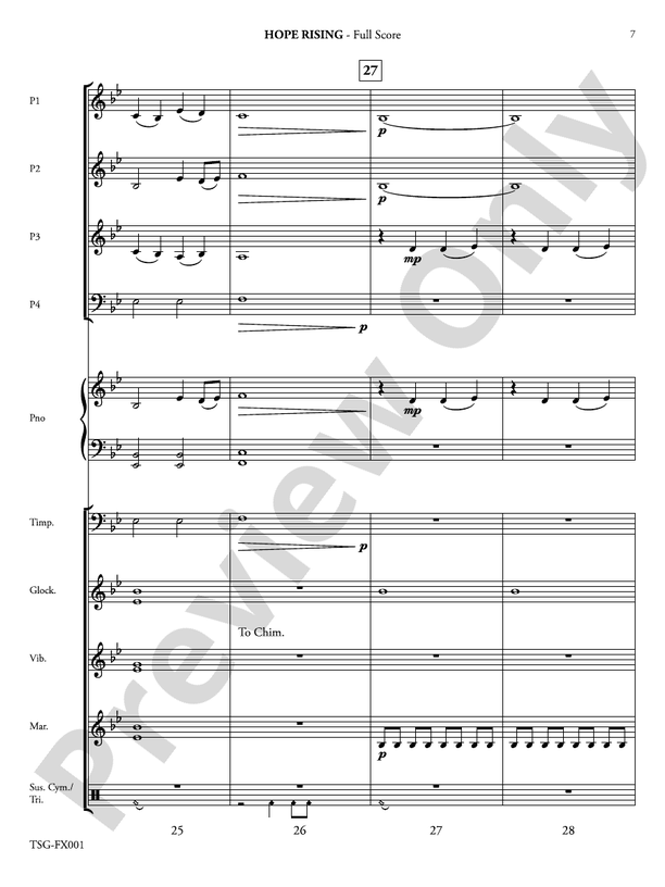 Hope Rising (Flexible Arrangement) - Concert Band Conductor Score & Parts (Digital Download)