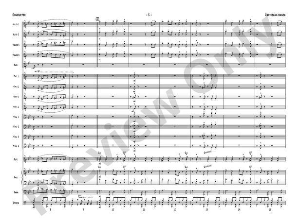 Caribbean Dance - Jazz Ensemble Conductor Score & Parts(Digital Download)