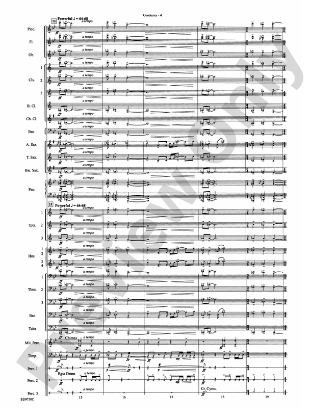 Songs of Sailor and Sea - Concert Band Conductor Score & Parts (Digital Download)