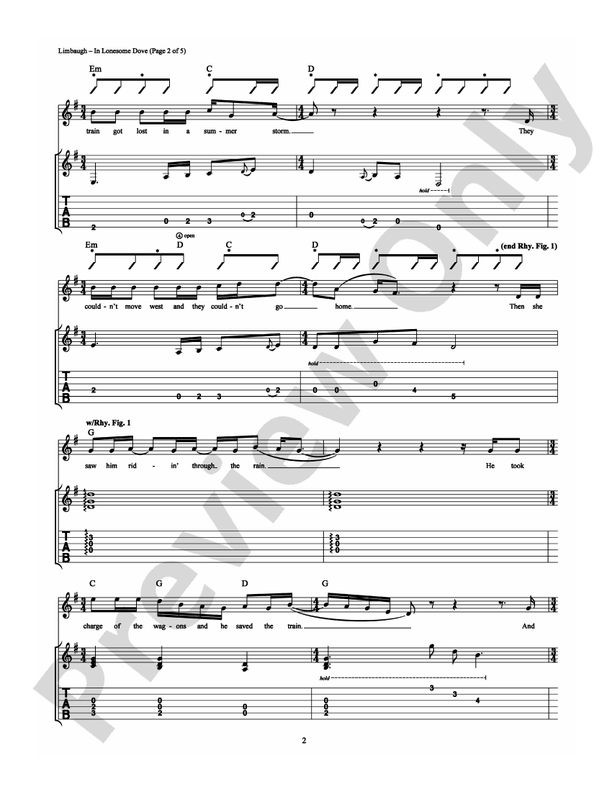 In Lonesome Dove - Guitar TAB (Digital Download)