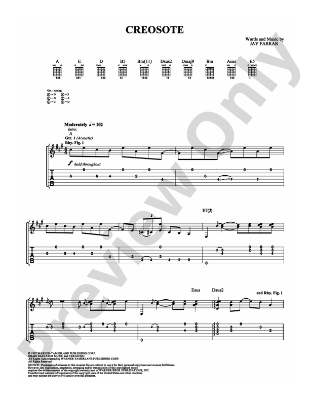 Creosote - Guitar TAB (Digital Download)