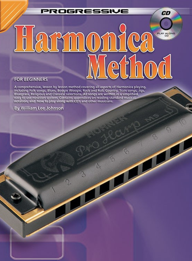 Progressive Harmonica Method - Book/CD by Lee Koala KPHMX