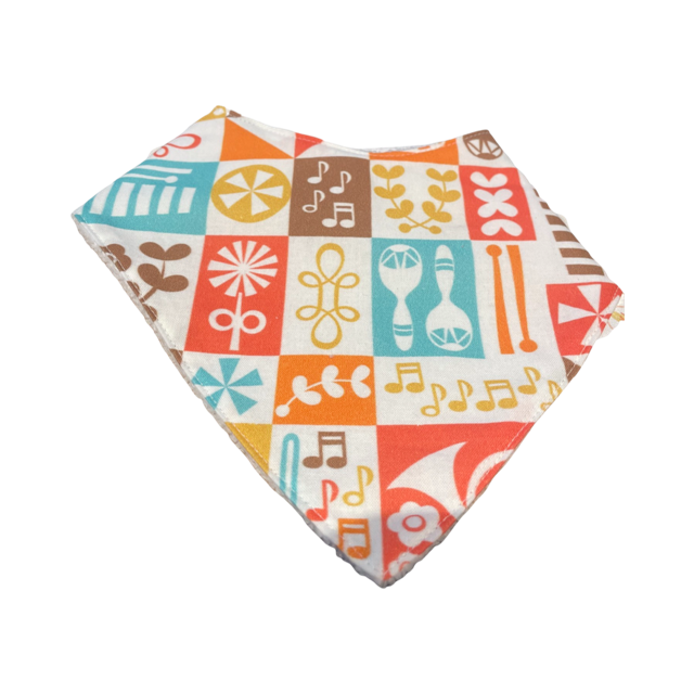 Baby Bib Colourful Notes and Shapes