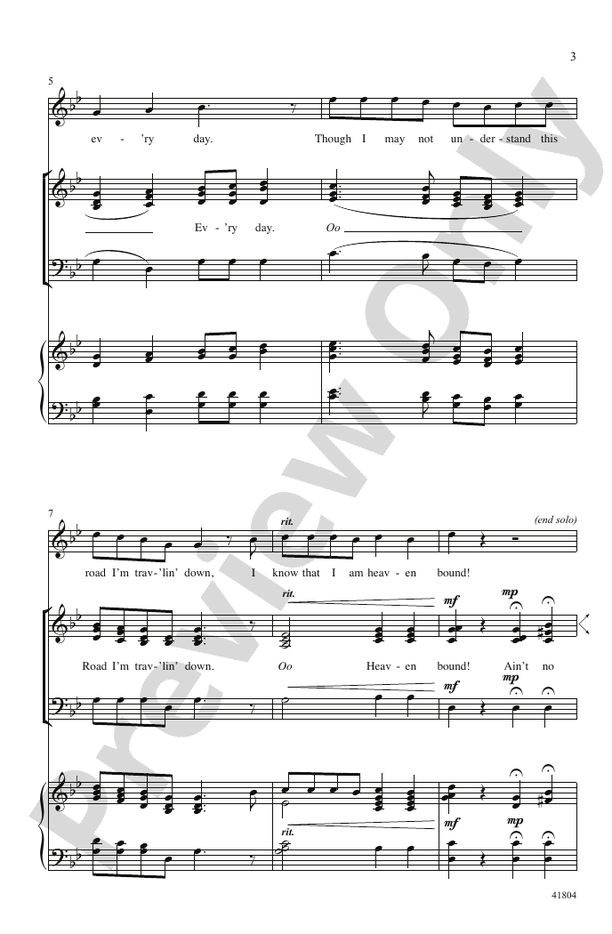 Ain't No Windin' in the Road - SSAB, a cappella Choral Octavo (Digital Download)