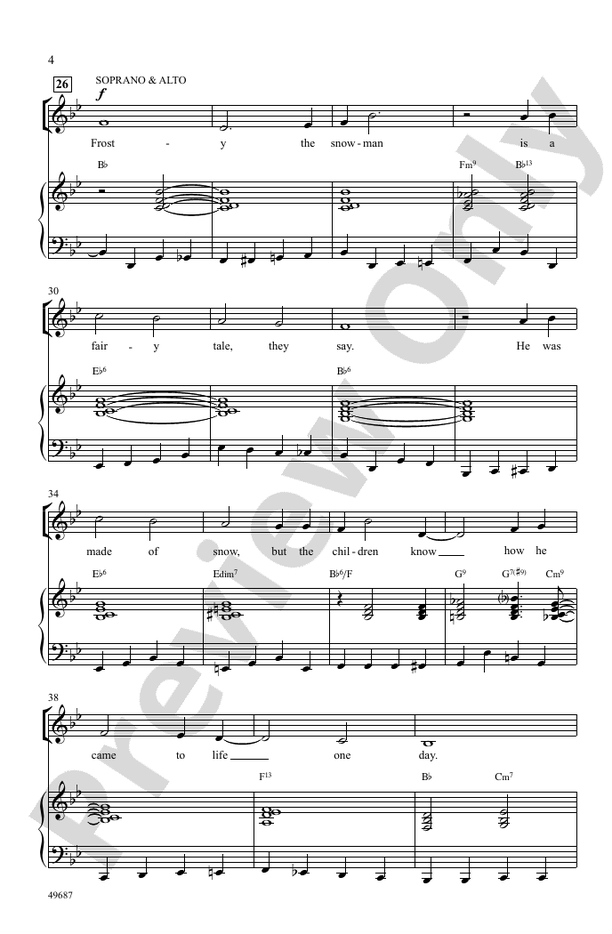 Frosty the Snowman - SATB Choral Octavo (Digital Download)