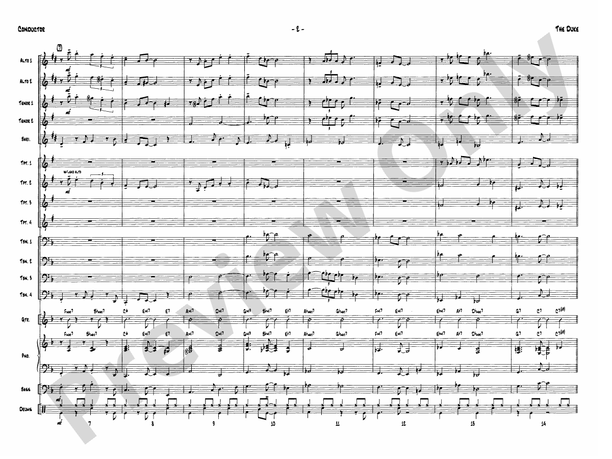 The Duke - Jazz Ensemble Conductor Score & Parts (Digital Download)