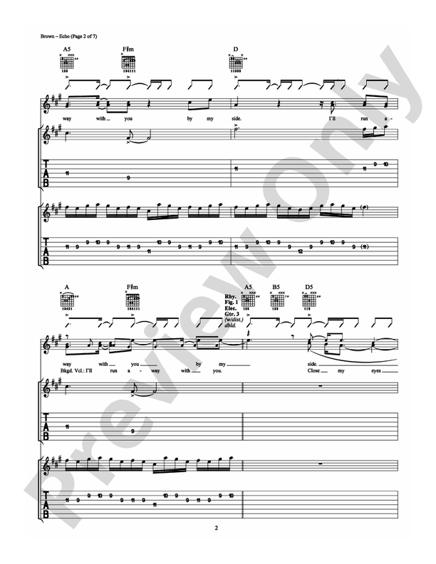 Echo - Guitar TAB (Digital Download)