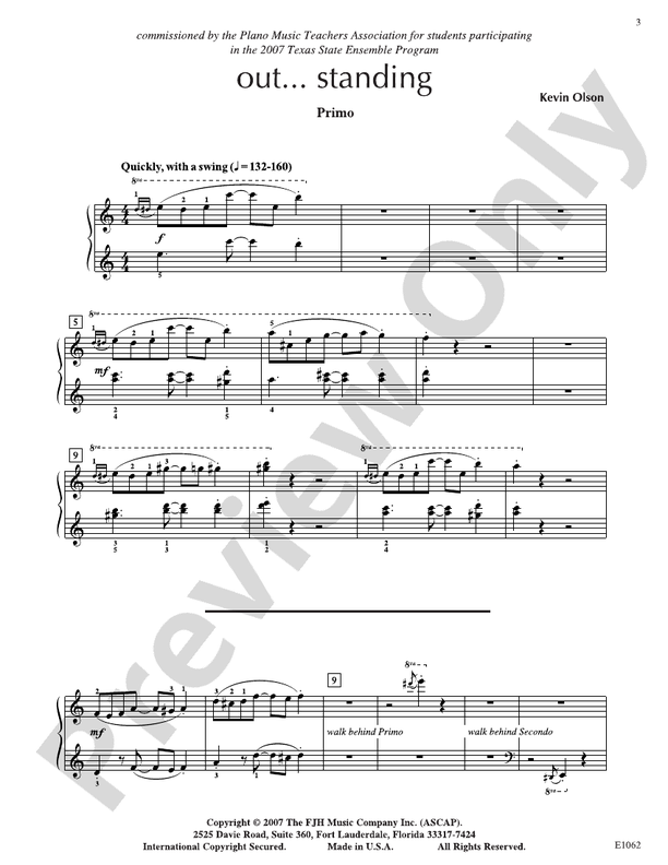 out. . .standing - Piano (Digital Download)