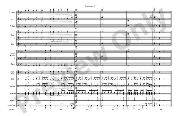 The Aviator – Marching Band Conductor Score & Parts (Digital Download)