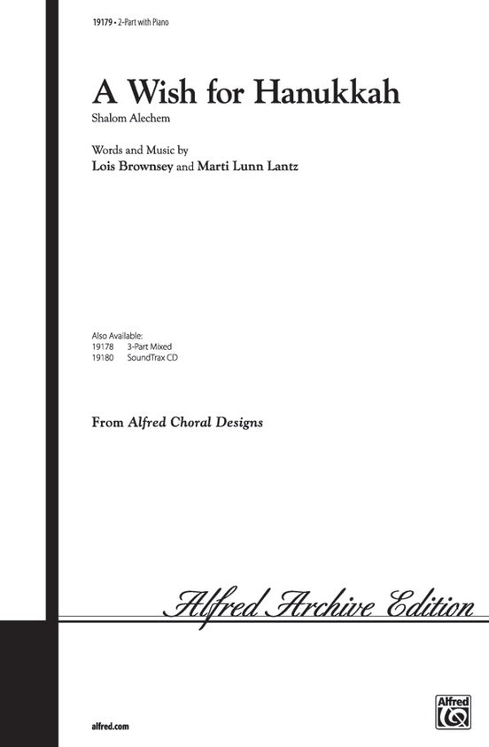 A Wish for Hanukkah (Shalom Alechem) - 2-Part Choral Octavo (Digital Download)