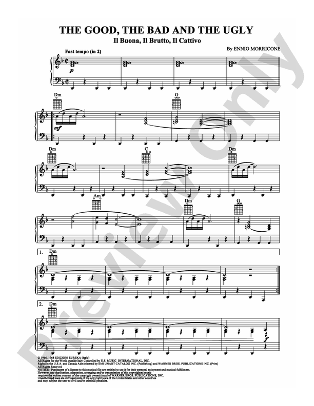 The Good, the Bad and the Ugly - Piano (Digital Download)