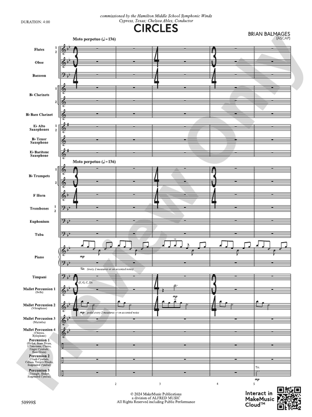Circles – Concert Band Conductor Score & Parts (Digital Download)