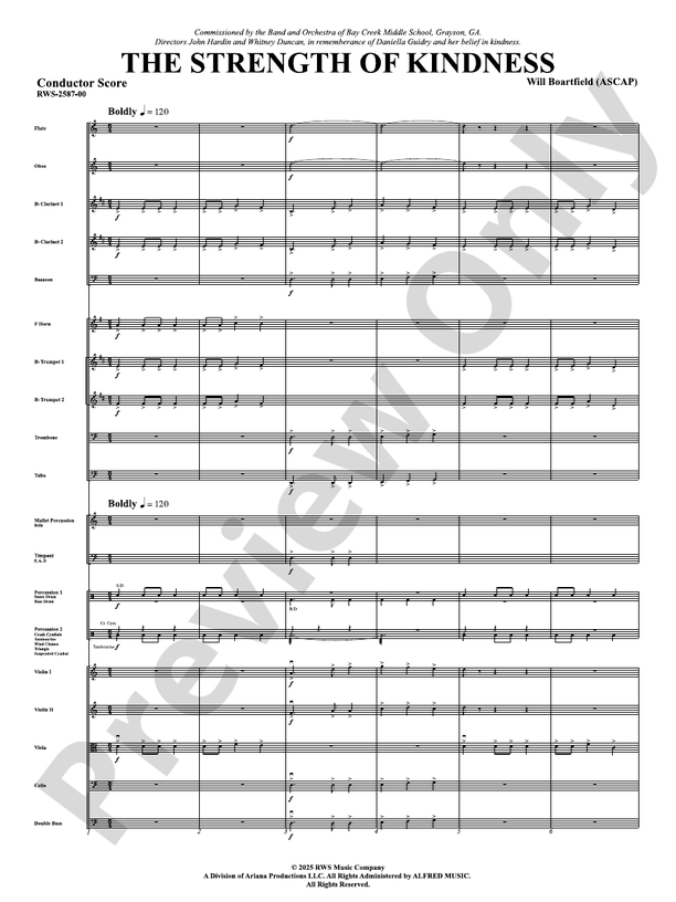 The Strength of Kindness - Full Orchestra Conductor Score & Parts (Digital Download)