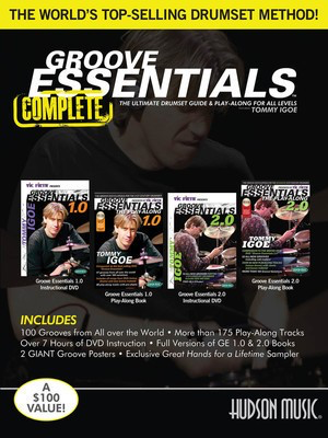 Tommy Igoe - Groove Essentials 1.0/2.0 Complete - Includes 2 Books, 2 DVDs, and 2 Posters - Drums Tommy Igoe Hudson Music /DVD