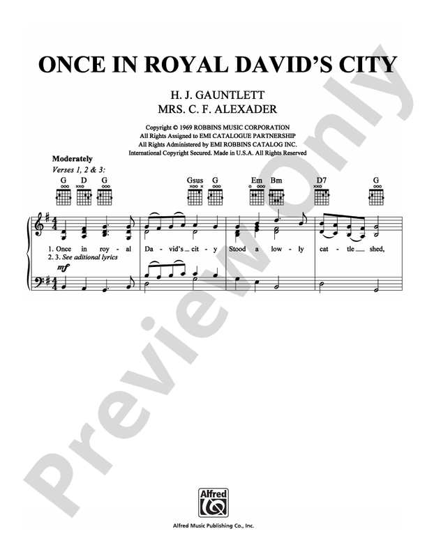 Once in Royal David's City -  H. J. Gauntlett - PVG (Digital Download)