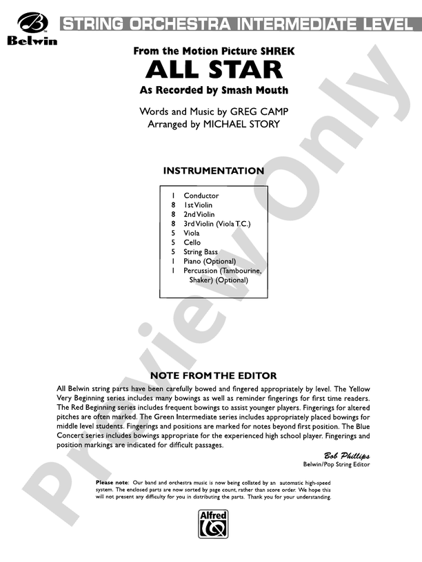 Great Movie Themes – String Orchestra Conductor Score & Parts (Digital Download)