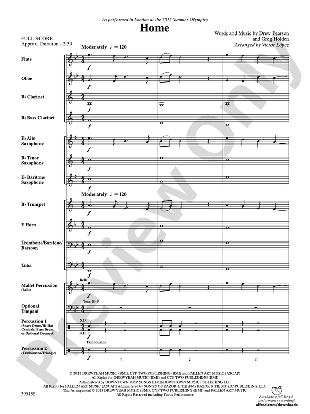 Homeward Bound - Concert Band Conductor Score & Parts (Digital Download)