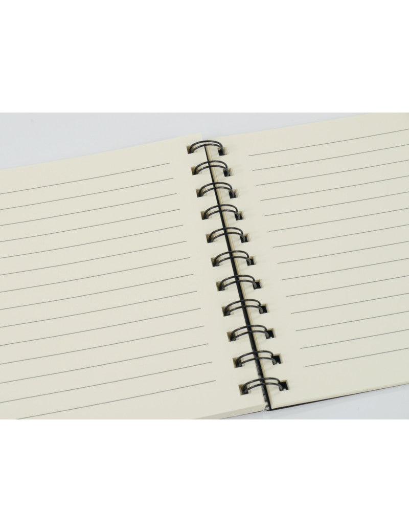 A5 Spiral Notebook White with Black Music Manuscript