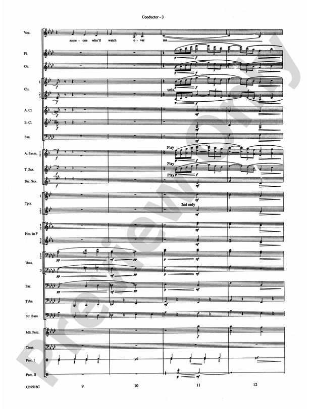 Someone to Watch Over Me - Concert Band Conductor Score & Parts (Digital Download)