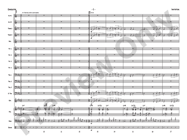 Invitation (Grade 4) - Jazz Ensemble Conductor Score & Parts(Digital Download)