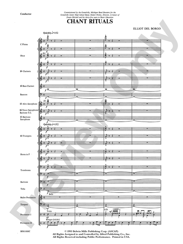 Chant Rituals - Concert Band Conductor Score & Parts (Digital Download)