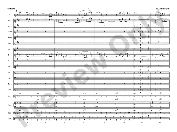 Oh, Lady Be Good! (Arr. Terry White) - Jazz Ensemble Conductor Score & Parts (Digital Download)
