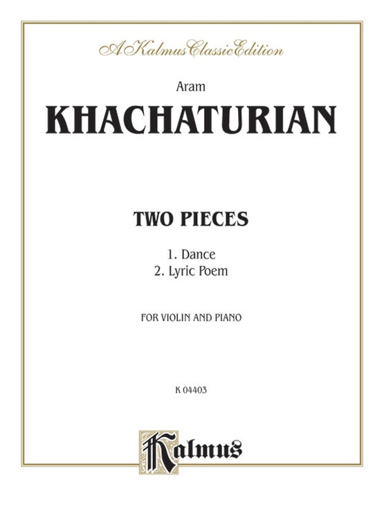 Two Pieces Violin/Piano