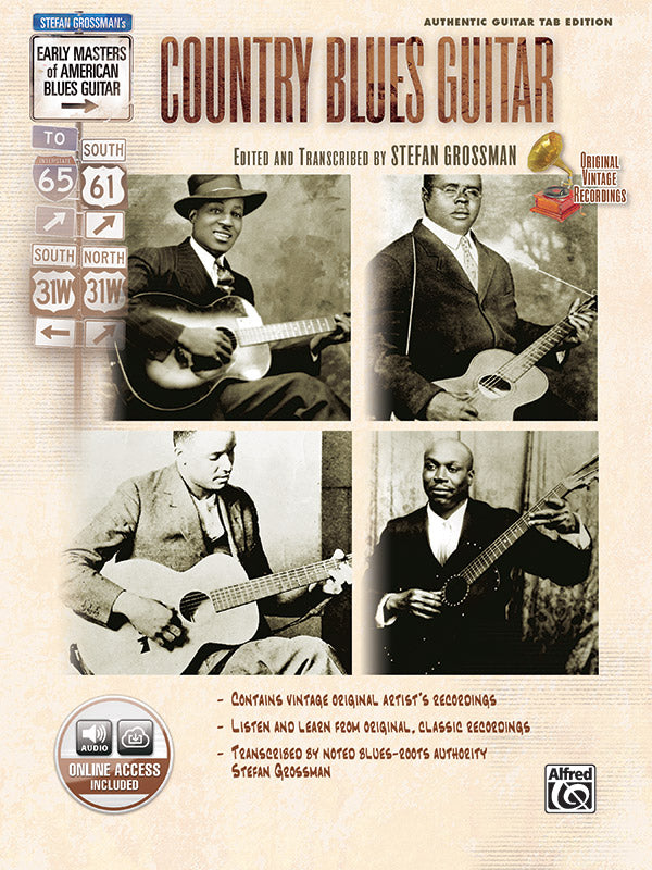 EARLY MASTERS COUNTRY BLUES GUITAR BK/CD
