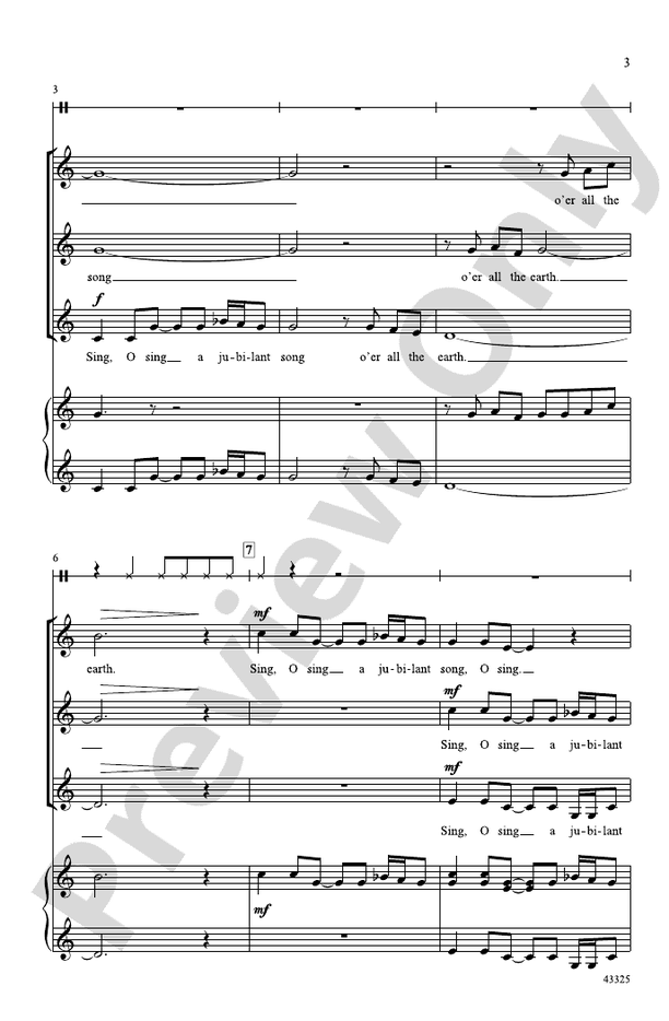 A Jubilant Song - SSA, a cappella Choral Octavo (Digital Download)