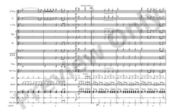 Live in the Moment – Marching Band Conductor Score & Parts (Digital Download)
