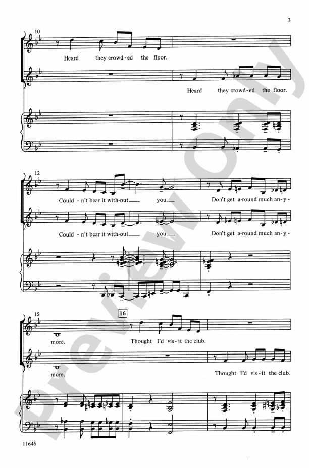 Don't Get Around Much Anymore – SSA/2-Part Choral Octavo (Digital Download)