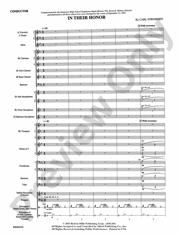 In Unity - Concert Band Conductor Score & Parts (Digital Download)