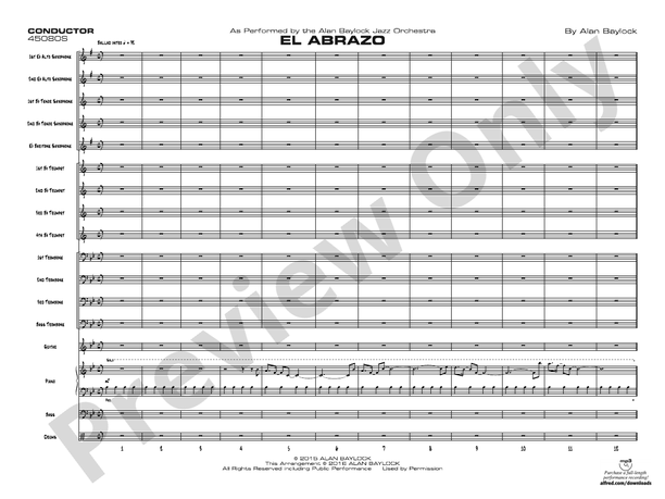 El Abrazo – Jazz Ensemble Conductor Score & Parts (Digital Download)
