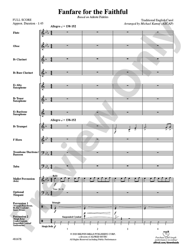 Fanfare for the Faithful - Concert Band Conductor Score & Parts (Digital Download)